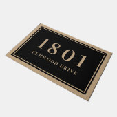 シンプルクラシックハウスナンバー&アドレス ドアマット (アングル)