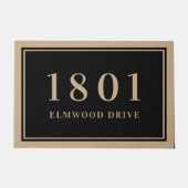 シンプルクラシックハウスナンバー&アドレス ドアマット (正面)