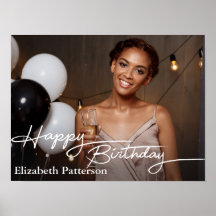 シンプルクラシックハッピーバースデー写真