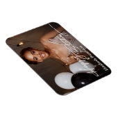 シンプルクラシックハッピーバースデー写真 マグネット (右側)