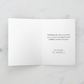 シンプルクラシックハンドドロー抽象芸術クリスマスツリー シーズンカード (内部)