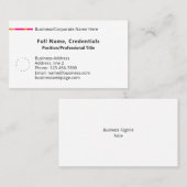 シンプルクラシックビジネス企業のロゴピンク 名刺 (正面/裏面)