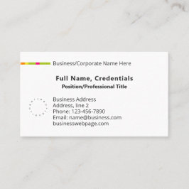 シンプルクラシックビジネス企業のロゴ、カラーライン 名刺