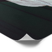 シンプルクラシックフォトオーバーレイ結婚のウェルカムサイン ポスター (角)