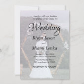 シンプルクラシックブラック&ホワイトオーバーレイフォト結婚ズ 招待状 (正面)