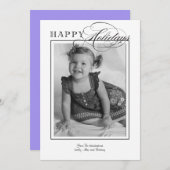 シンプルクラシックブラック&ホワイトホリデーカード シーズンカード (正面/裏面)