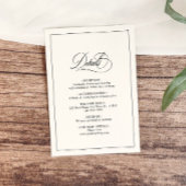 シンプルクラシックブラック&ホワイト結婚ズ詳細 エンクロージャーカード