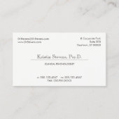 シンプルクラシックプロフェッショナルアポイントメントカード 予約カード (正面)