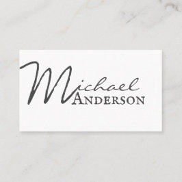 シンプルクラシックホワイトミニマリスト 名刺