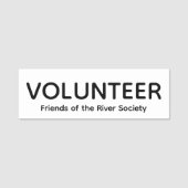 シンプルクラシックボランティアバッジ名タグ 名札 (正面)