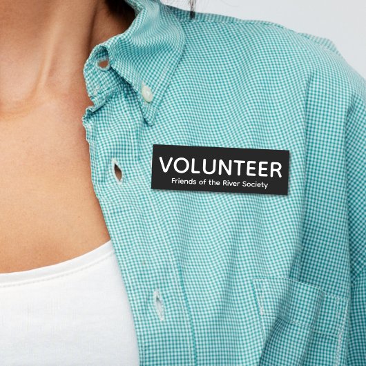 シンプルクラシックボランティアバッジ名タグ 名札