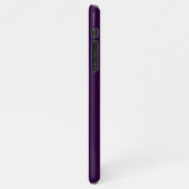 シンプルクラシックミッドナイトパープルスクリプトモノグラム iPhoneケース (左側)