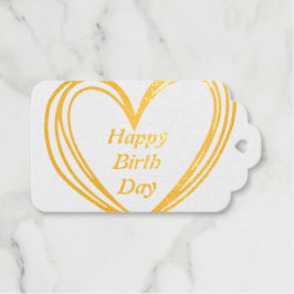 シンプルクラシックミニマルハッピーバースデーギフトラベル ギフトタグ