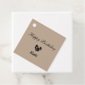 シンプルクラシックミニマルハッピーバースデーギフトラベル フェイバータグ (インサイチュ)