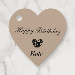 シンプルクラシックミニマルハッピーバースデーギフトラベル フェイバータグ