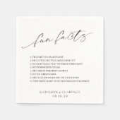 シンプルクラシックミニマルモダンおもしろい結婚事実 スタンダードカクテルナプキン (正面)