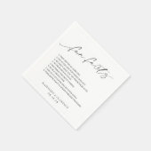 シンプルクラシックミニマルモダンおもしろい結婚事実 スタンダードカクテルナプキン (角)