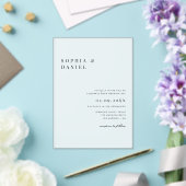 シンプルクラシックミニマル予算結婚表 アクリル招待状 (インサイチュ (ウェディング))