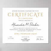 シンプルクラシックミニマル白黒グラードディプロマ ポスター (正面)