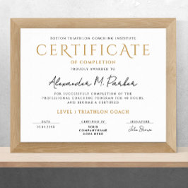 シンプルクラシックミニマル白黒グラードディプロマ ポスター