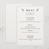 シンプルクラシックミニマ結婚リストのメニューモダン, メニュー (正面/裏面)