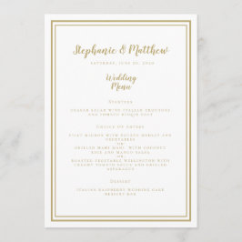 シンプルクラシックモダンフレームシック金ゴールド結婚ズ メニュー