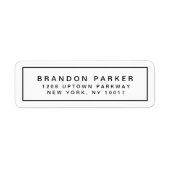 シンプルクラシックモダンブラッ縁どク ラベル (正面)