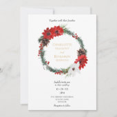 シンプルクラシックモダン結婚クリスマス 招待状 (正面)