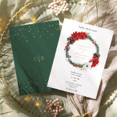 シンプルクラシックモダン結婚クリスマス 招待状