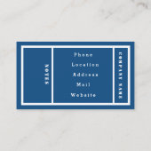 シンプルクラシックモダン青 名刺 (裏面)