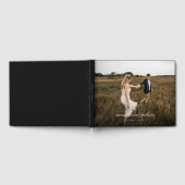 シンプルクラシックモダンScriptフルフォト結婚s ゲストブック (全面)