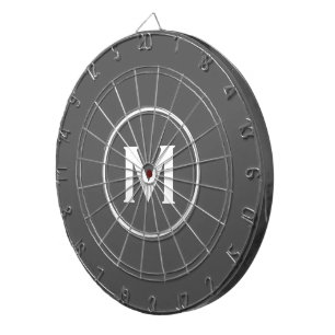 シンプルクラシックモノグラムグレー ダーツボード