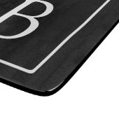 シンプルクラシックモノグラム |白い文字 カッティングボード (角)