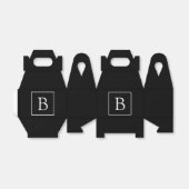 シンプルクラシックモノグラム |白い文字 フェイバーボックス (折り畳みなし)