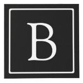 シンプルクラシックモノグラム |白い文字 フォトキューブ (右)