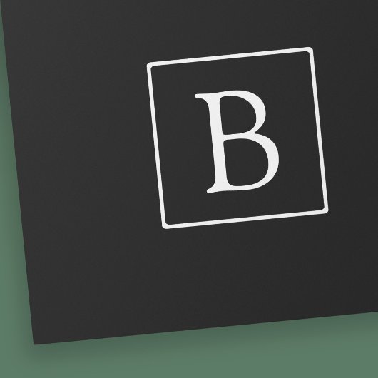 シンプルクラシックモノグラム |白い文字 ラッピングペーパー