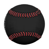 シンプルクラシックモノグラム |白い文字 野球ボール (正面)