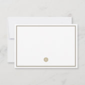 シンプルクラシックモノグラムRSVP応答カード 出欠カード (裏面)