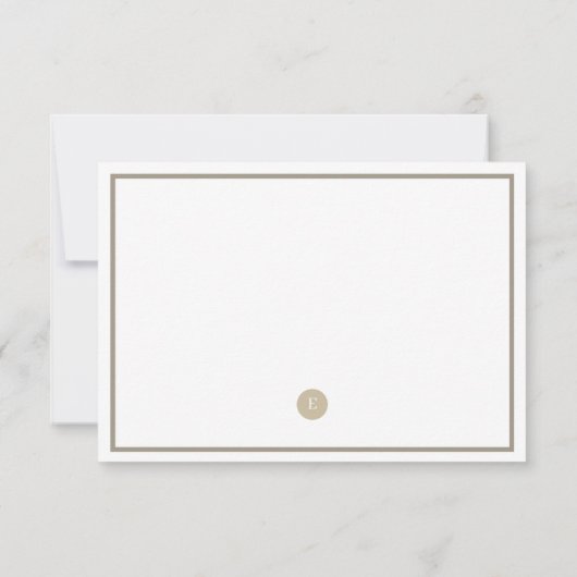 シンプルクラシックモノグラムRSVP応答カード 出欠カード (裏面)