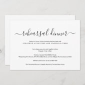シンプルクラシックリハーサルディナー招待状 招待状 (正面/裏面)