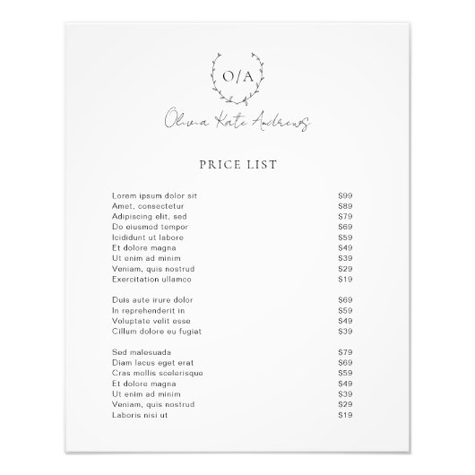 シンプルクラシックリースエレガント フォトプリント            (正面)