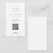 シンプルクラシックリースエレガント 名刺 (正面/裏面)