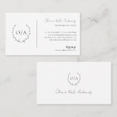 シンプルクラシックリースエレガント 名刺 (正面/裏面)