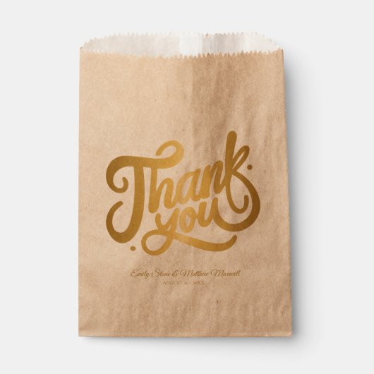 シンプルクラシックヴィンテージ「ありがとう」結婚の フェイバーバッグ (正面)