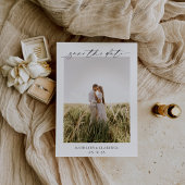 シンプルクラシック写真優雅な結婚式 セーブザデート