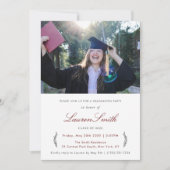 シンプルクラシック写真卒業パーティー招待状 招待状 (正面)