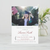 シンプルクラシック写真卒業パーティー招待状 招待状 (スタンド正面)