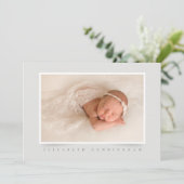 シンプルクラシック写真 | ガールバプテスマ招待状 招待状 (スタンド正面)