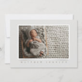 シンプルクラシック写真 | ボーイバプテスマ招待状 招待状 (正面)