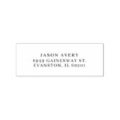 シンプルクラシック差出人住所モダン文字ベース ラバースタンプ (インプリント)